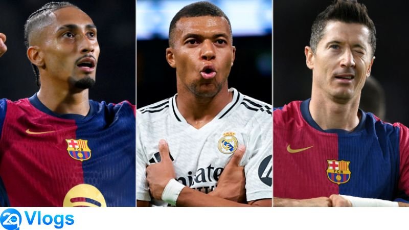 Vua phá lưới La Liga 2024/25 - Lewandowski và Raphinha dẫn đầu, Mbappe bám đuổi 3 Vua phá lưới La Liga 2024/25